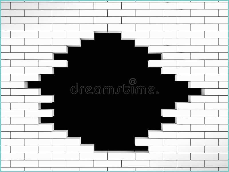 Dessin Trou Dans Le Mur Trou Dans Le Mur De Briques Blanc S Libres De Droits