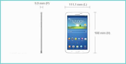 Dimension Tablette 7 Pouces Tablette Galaxy Tab 3 7 0 Pouces Wi Fi Blanche Sm T210