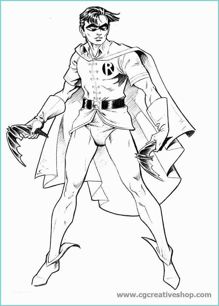 Disegni Da Stampare Batman Robin assistente Di Batman Disegno Da Colorare