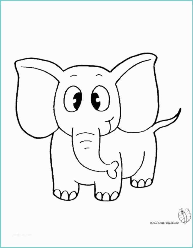 Disegni Di Animali Da Colorare Per Bambini Disegno Di Elefante Da Colorare Per Bambini