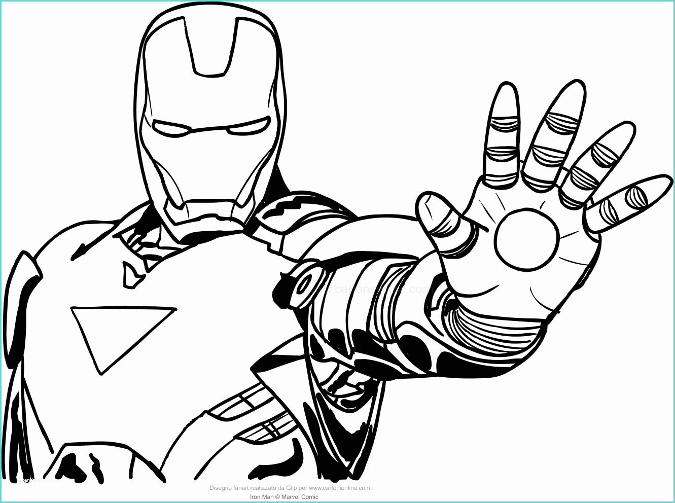 Disegni Iron Man Da Colorare Disegno Di Iron Man A Mezzo Busto Da Colorare