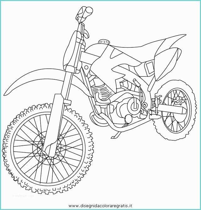 Disegni Moto Facili Disegno Motocross 9 Categoria Mezzi Trasporto Da Colorare