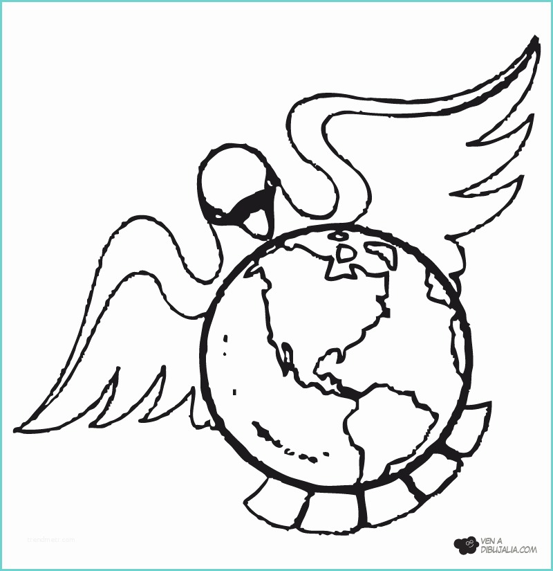 Disegni Sulla Pace Facili Paloma En Un Mundo En Paz Dibujalia Dibujos Para