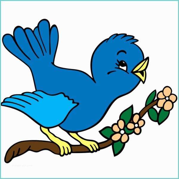 Disegno Di Un Uccellino Disegno Di Uccelli In Primavera A Colori Per Bambini