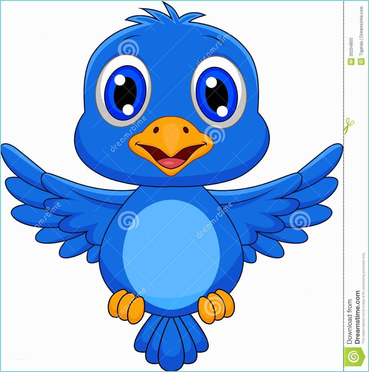 Disegno Di Un Uccellino Volo Sveglio Del Fumetto Dell Uccellino Azzurro