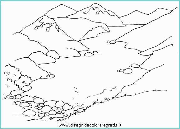 Disegno Montagna Bambini Disegno Lago Glaciale Misti Da Colorare