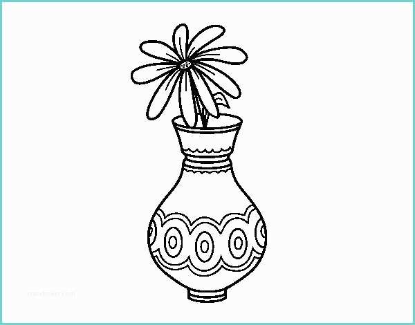 Disegno Vaso Fiori Disegno Di Un Fiore In Un Vaso Da Colorare Acolore