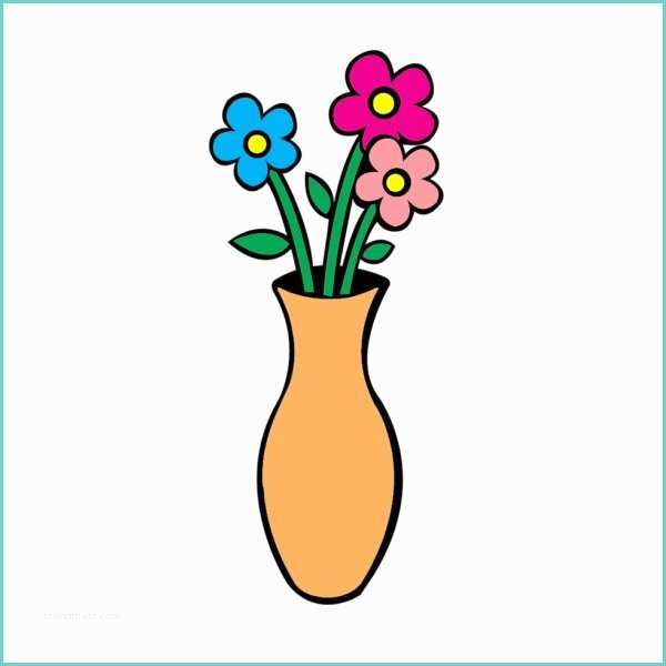 Disegno Vaso Fiori Disegno Di Vaso Con Fiori A Colori Per Bambini