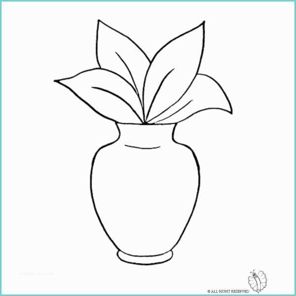 Disegno Vaso Fiori Disegno Di Vaso Con Pianta Da Colorare Per Bambini