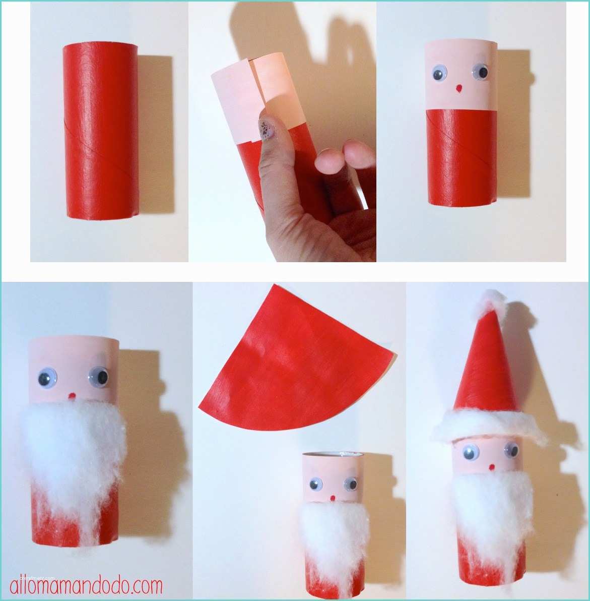 Diy Decoration Noel Papier Diy Père Noël Super Activité Pour Les Enfants Rouleau