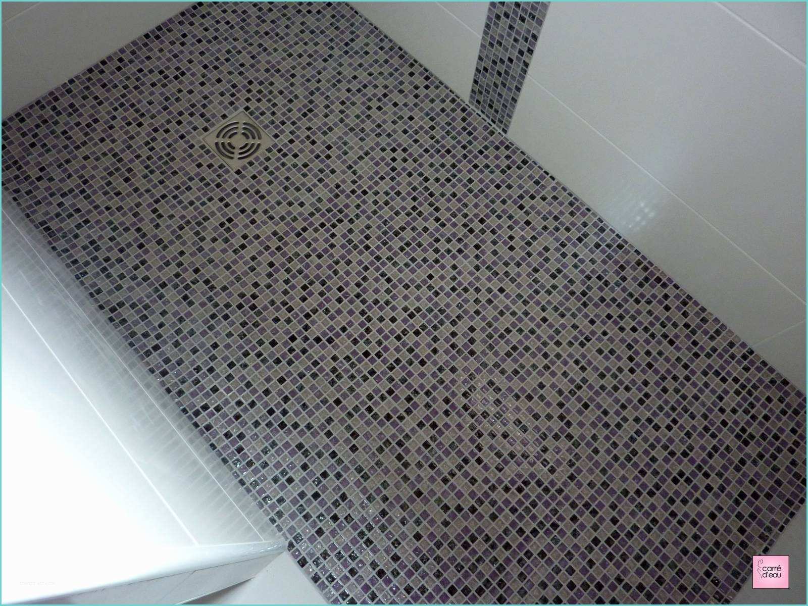 Douche A Litalienne Avec Mosaique Douche à L Italienne Avec Mosaique De Verre Violette à