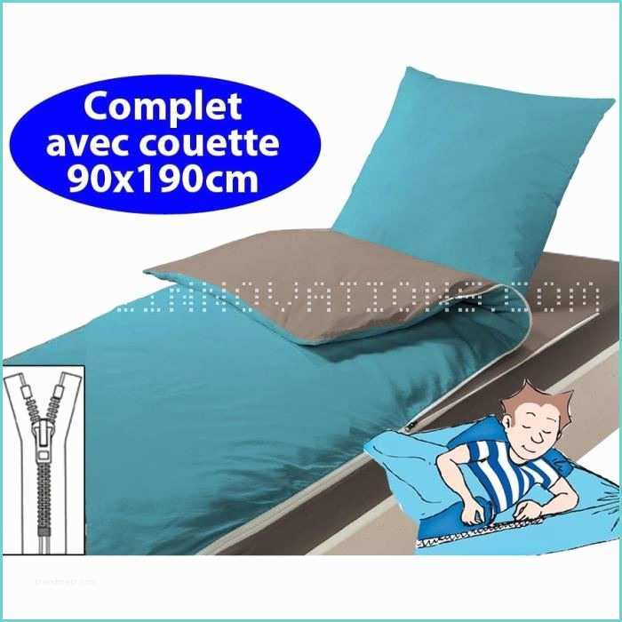 Drap Housse 90x140 Pas Cher Caradou Enfant Avec Couette 90x190cm Bleu Paon Achat