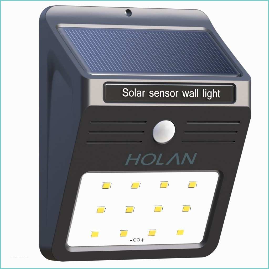 lampe solaire jardin led sans fil holan 12 led luminaire exterieur detecteur de mouvement avec modes intelligents eclairage e