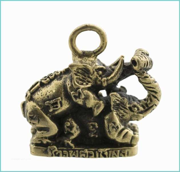 Elephant Porte Bonheur Thailande Amulette Pendentif Thai De Fecondite Elephant En Amour