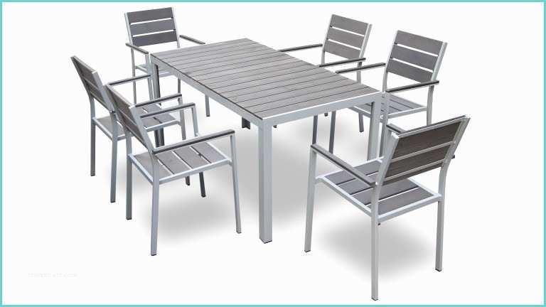 Ensemble Table Et Chaise De Jardin Plastique Table Et 6 Chaises Giany En Aluminium Pour Jardin