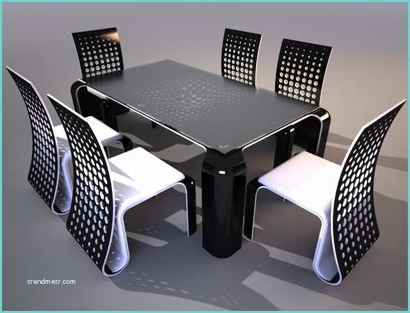 Ensemble Table Et Chaise Design Ensemble De Table Et Chaises Au Design Futuriste