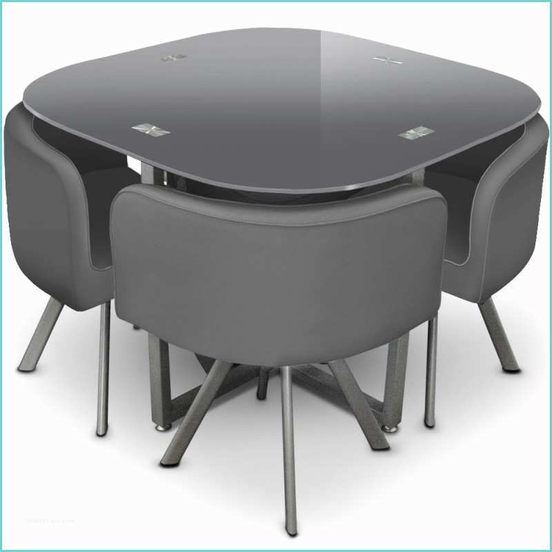 Ensemble Table Et Chaise Design Ensemble Table De Repas & 4 Chaises Design "chest" Gris