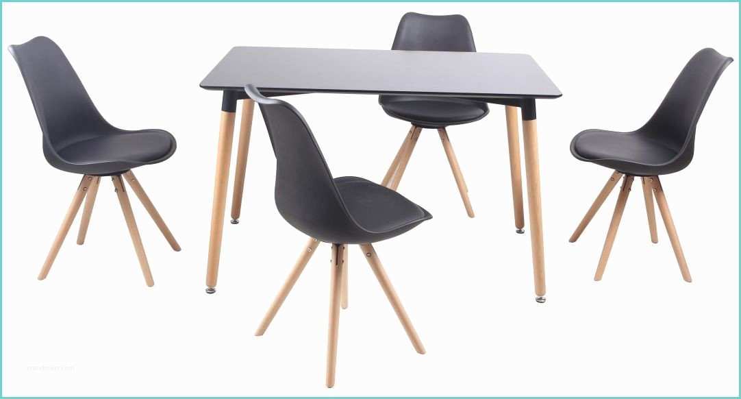 Ensemble Table Et Chaise Design soldes Salon Ensemble Table à Manger Noir – forium