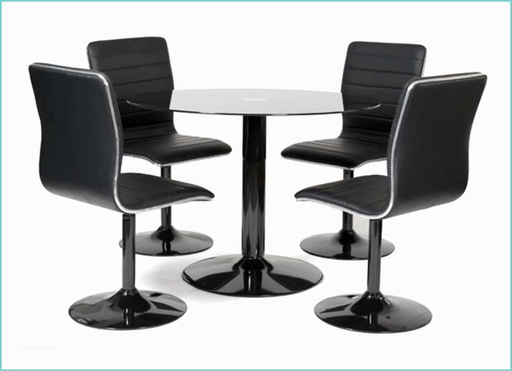 Ensemble Table Et Chaise Design Table 4 Chaises Alister Noir