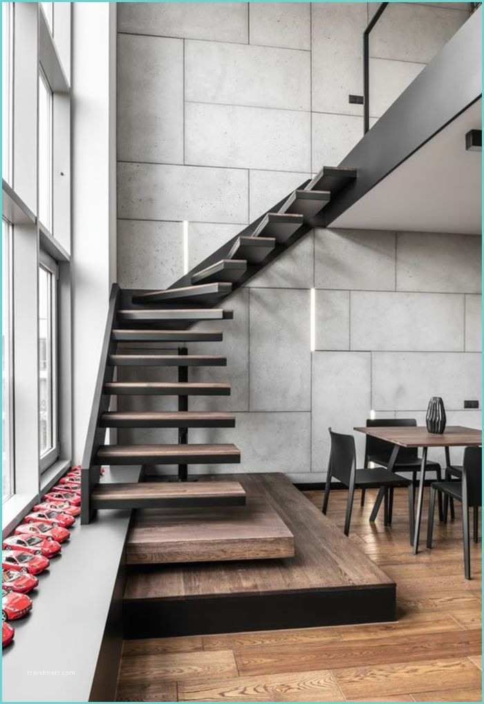 Escalier En Bois Moderne Idée Relooking Cuisine Escalier Bois Escalier Moderne