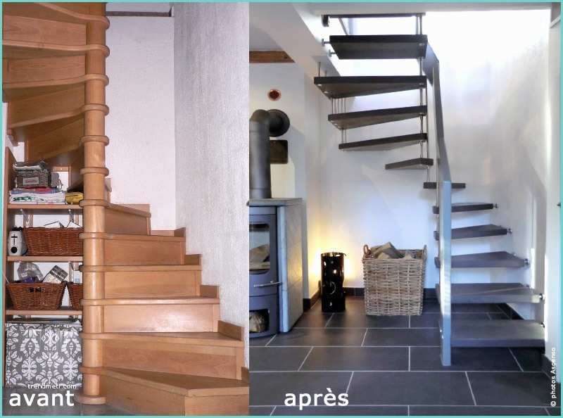 Escalier Repeint Avant Apres Escaliers La Rénovation En Marches Traits D Co Magazine