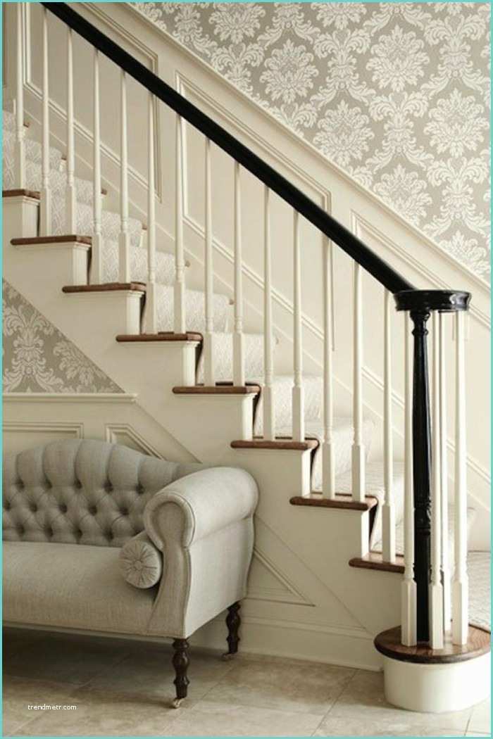 Escaliers Peints En Gris Les Papiers Peints Design En 80 Photos Magnifiques