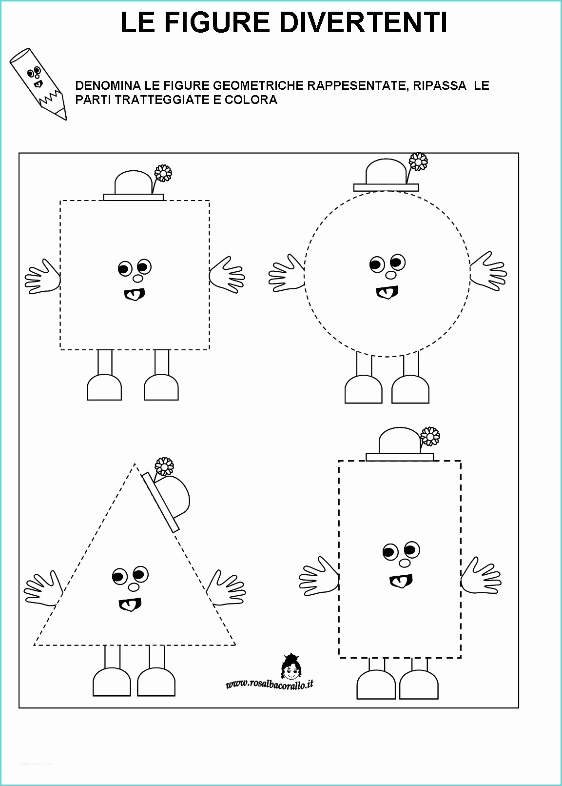 Esercizi Per Bambini Autistici Schede Didattiche Figure Geometriche Per Bambini Di 4 5
