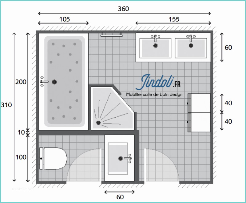 Exemple De Salle De Bain De 5m2 [plan] Plan Salle De Bain De 11 5m2 Exemple & Modèle D