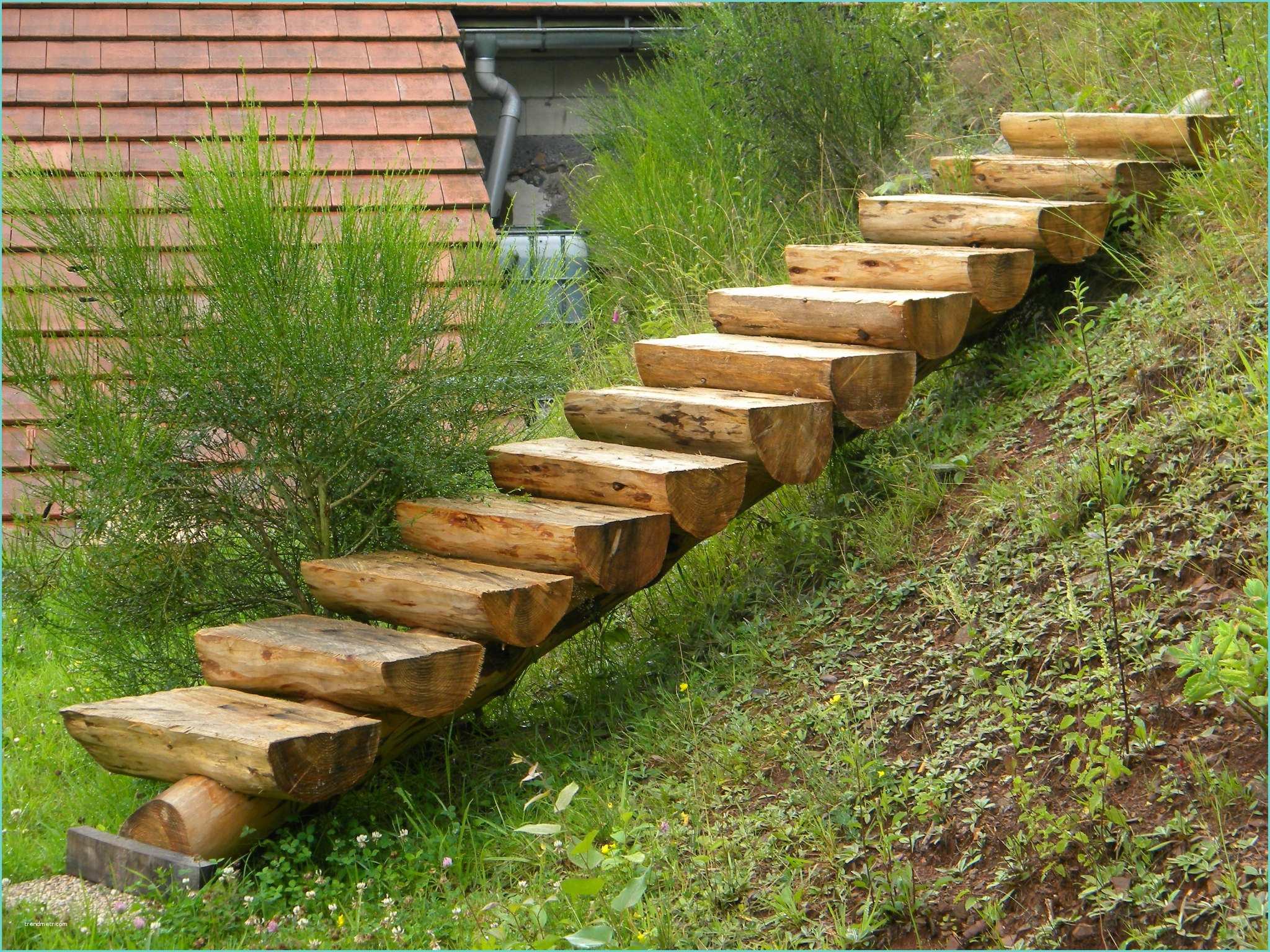 Fabriquer Un Escalier En Bois Droit Des Idées D Escalier En Bois Pour Le Jardin