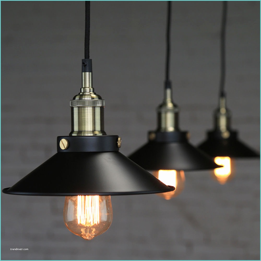 Fabriquer Un Luminaire Avec Plusieurs Ampoules Industrial Vintage Pendant Loft Lampshade Ceiling Light