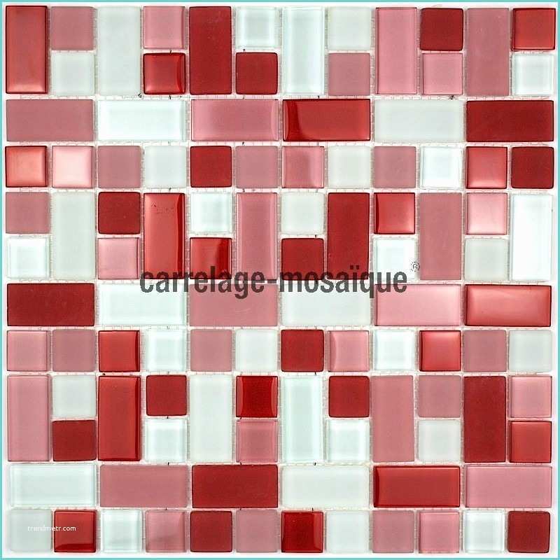 Faience Salle De Bain Mosaique Cubic Rouge Mosaique De Verre Carrelage Mosaique