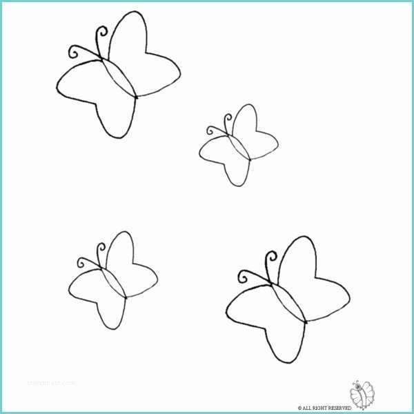 Farfalle E Fiori Da Colorare Disegno Di Farfalle Da Colorare Per Bambini