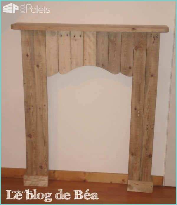 Fausse Chemine Dcorative Decorative Fireplace From Pallet Wood Fausse Cheminée En