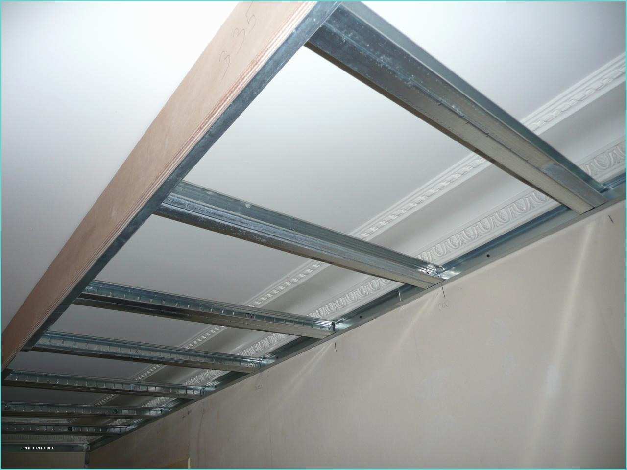 Faux Plafond Placo Sur Rail Doubler Plafond sous Mezzanine