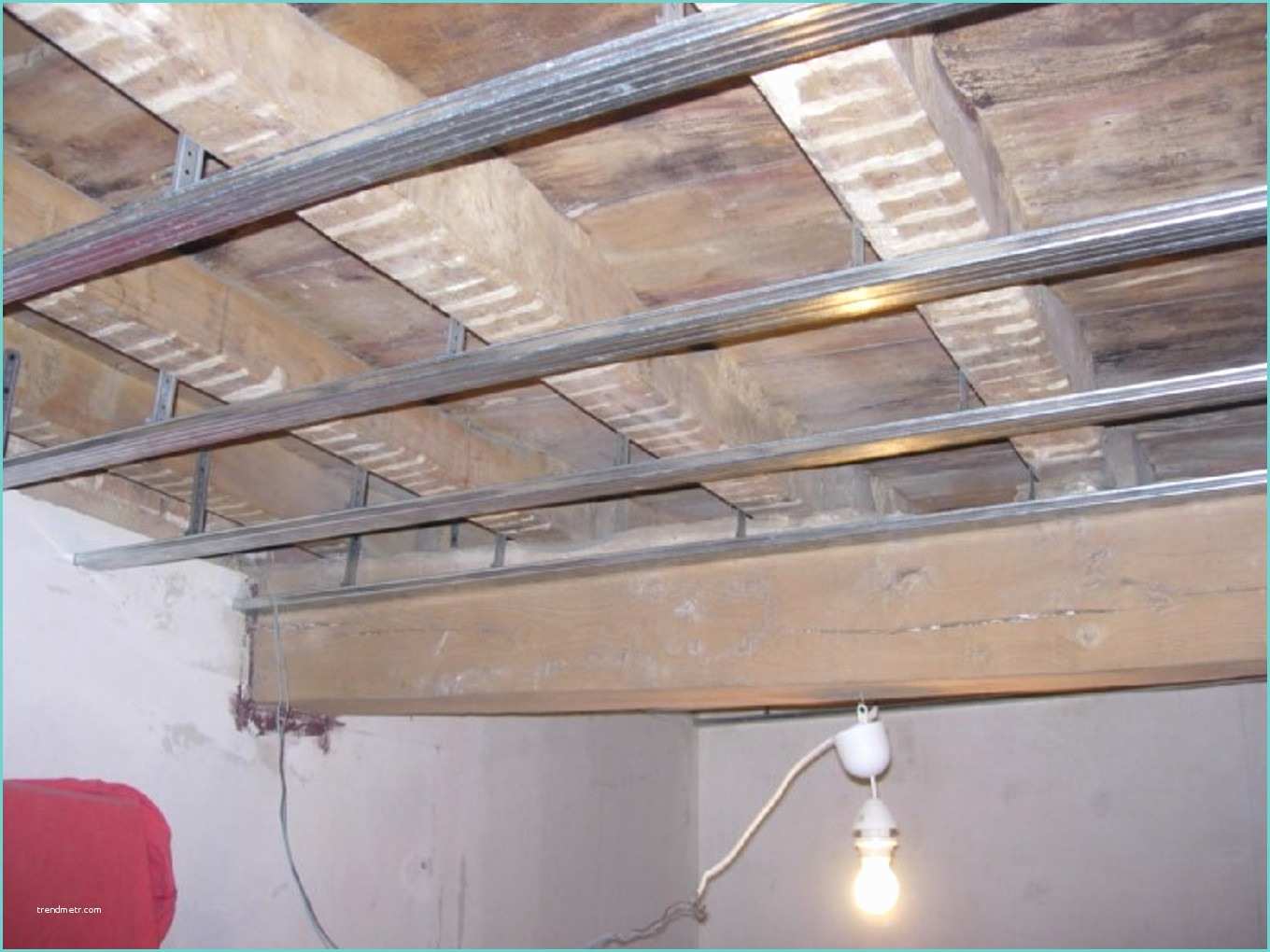 Faux Plafond Placo Sur Rail isolation Plafond Suspendu Cool isolation Plafond Garage