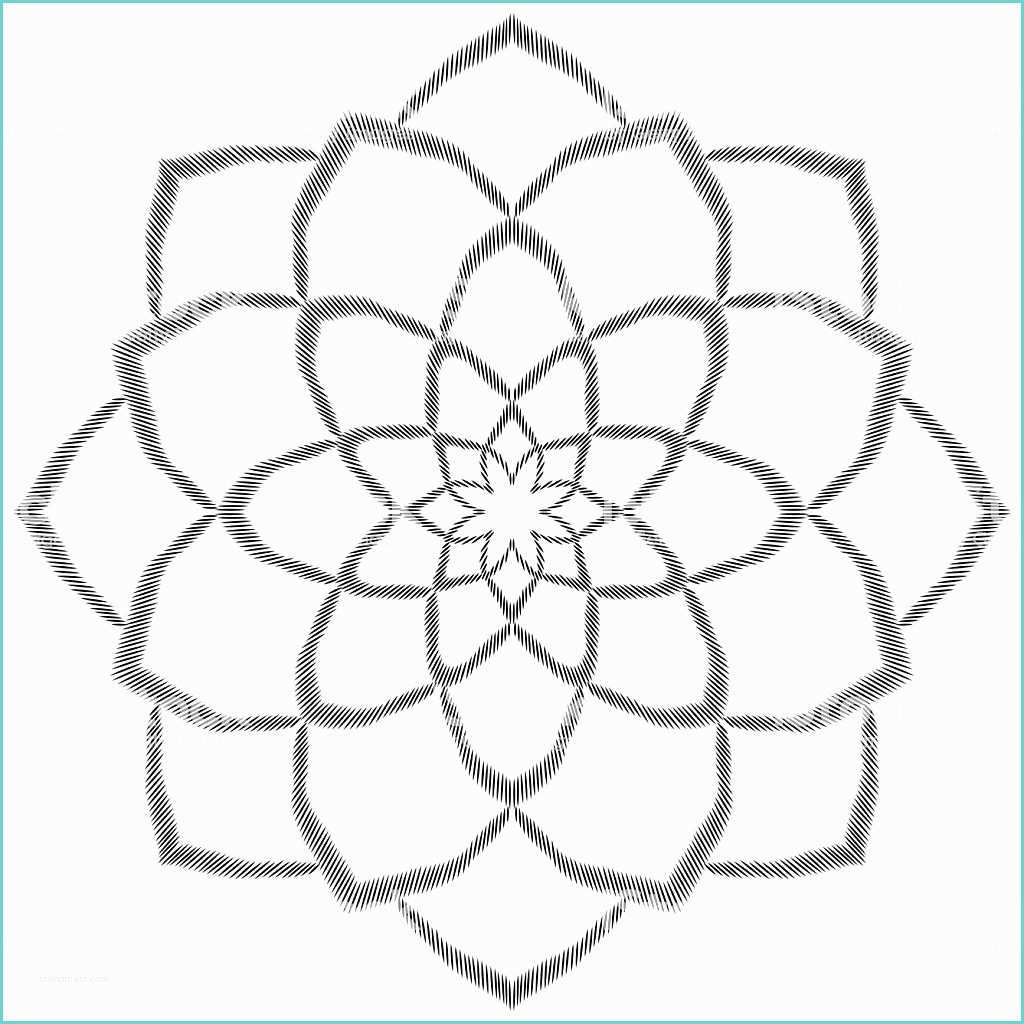 Fiore Di Loto Da Colorare Mandala Circolare Vintage Decorazione Motivo Fiore Di Loto