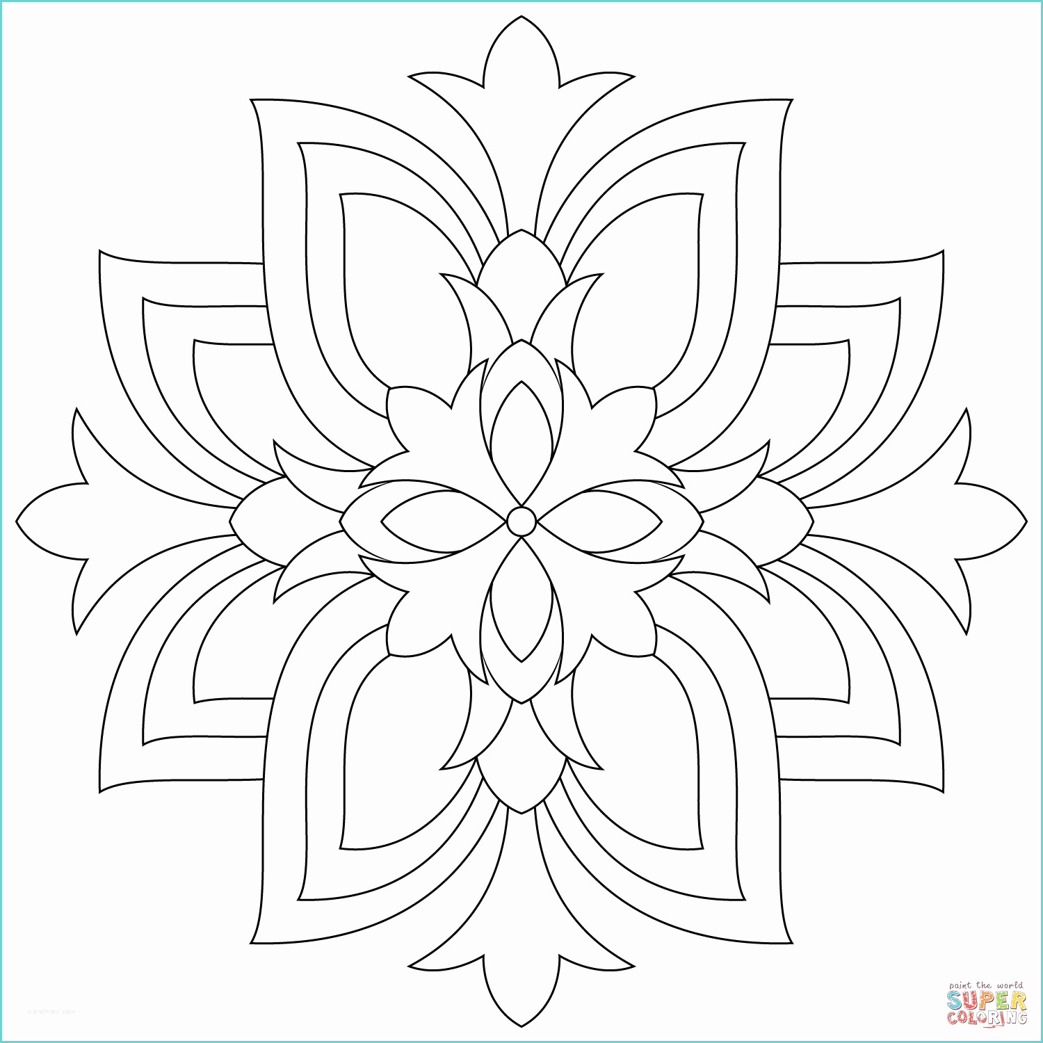 Fiore Di Loto Da Colorare Mandala Da Colorare Per Bambini Scuola Infanzia Ew15