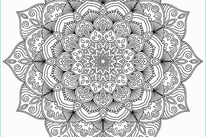 Fiore Di Loto Da Colorare Pagina Del Libro Da Colorare Con La Mandala Del Fiore