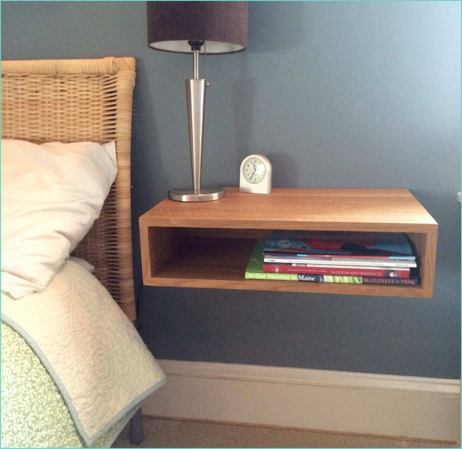 Floating Nightstand with Drawer Diy Floating Nightstand Bedside Table In White Oak by Krovelmade
