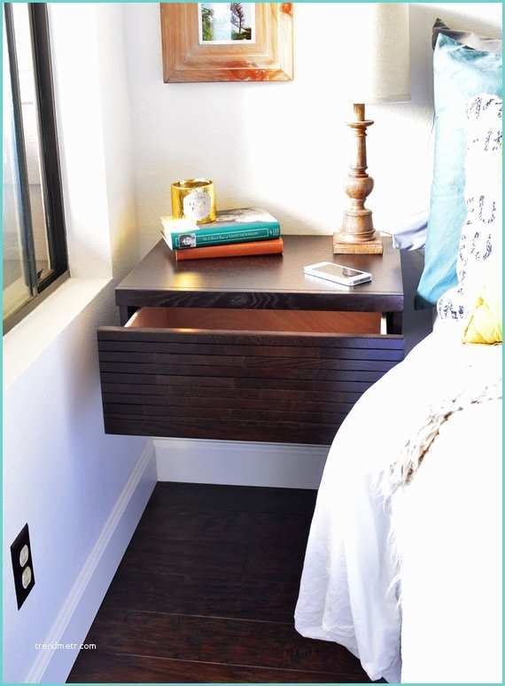 Floating Nightstand with Drawer Diy Two Modern Hanging Floating Nightstands Drawers by