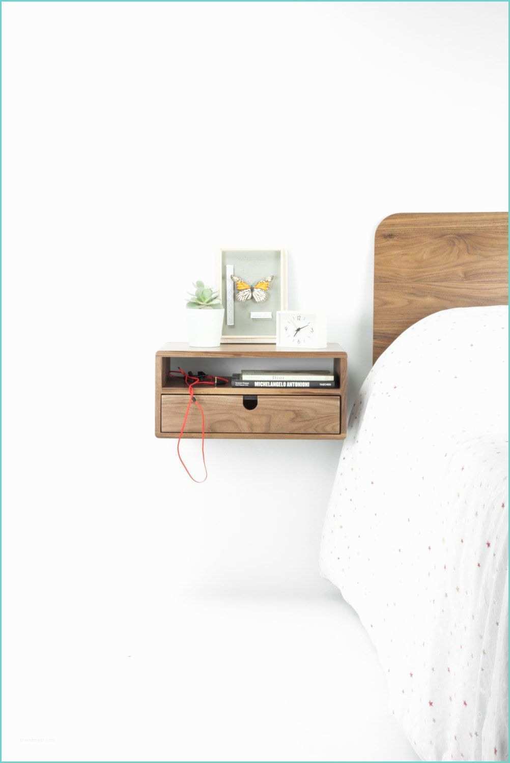 Floating Nightstand with Drawer Diy Walnut Floating Nightstand Bedside Table Drawer In solid