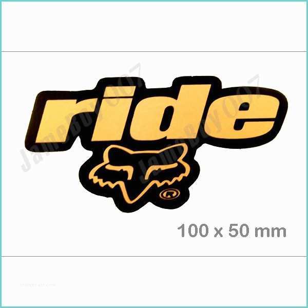 Fox Racing Stickers for Dirt Bikes Mrs0924 Gold Fox Ride Racing Emblem Die Cut Decorative