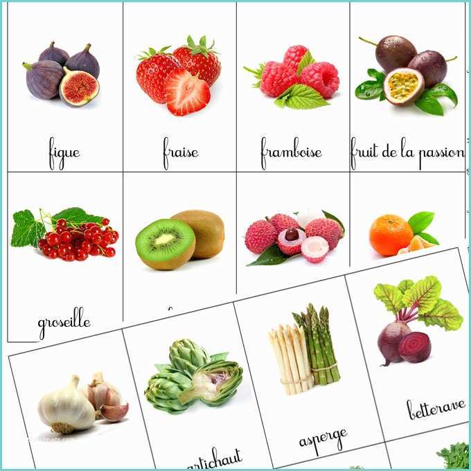 Fruit Ou Lgume En D Montessori Cartes De Nomenclatures Fruits Et Légumes [À