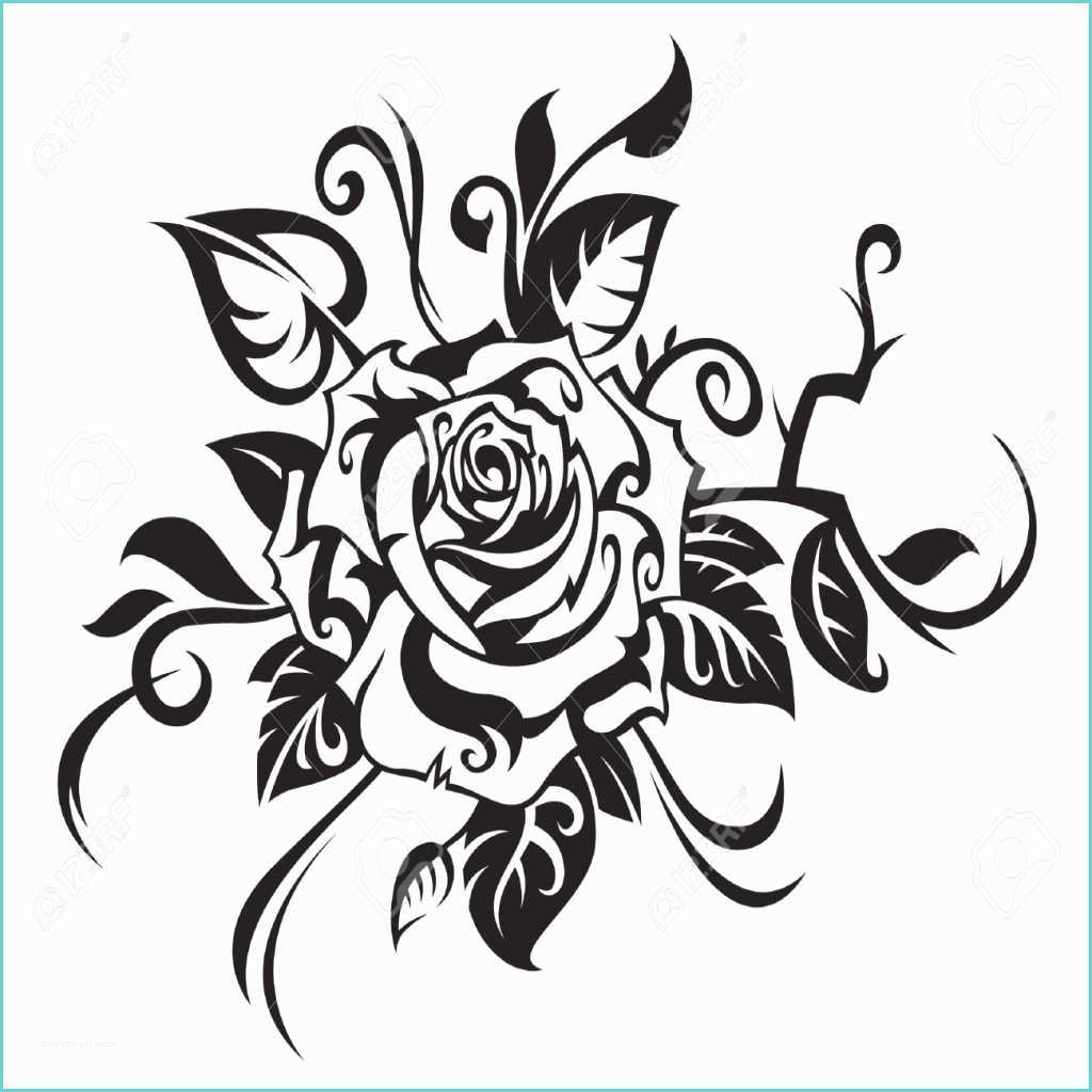 Galerie Clip Arts Libres De Droits Tatouage Rose Noir Et Blanc Galerie Tatouage