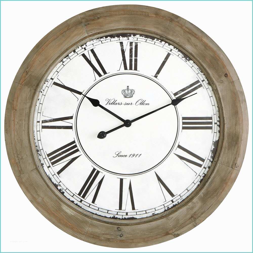 Grosse Horloge Maison Du Monde Horloge En Bois Blanchi D 74 Cm Chalet