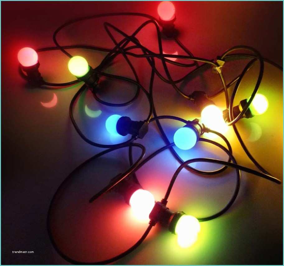 Guirlande Lumineuse Exterieur Professionnel Guirlande Guinguette Ampoule Led B22 Multicolore
