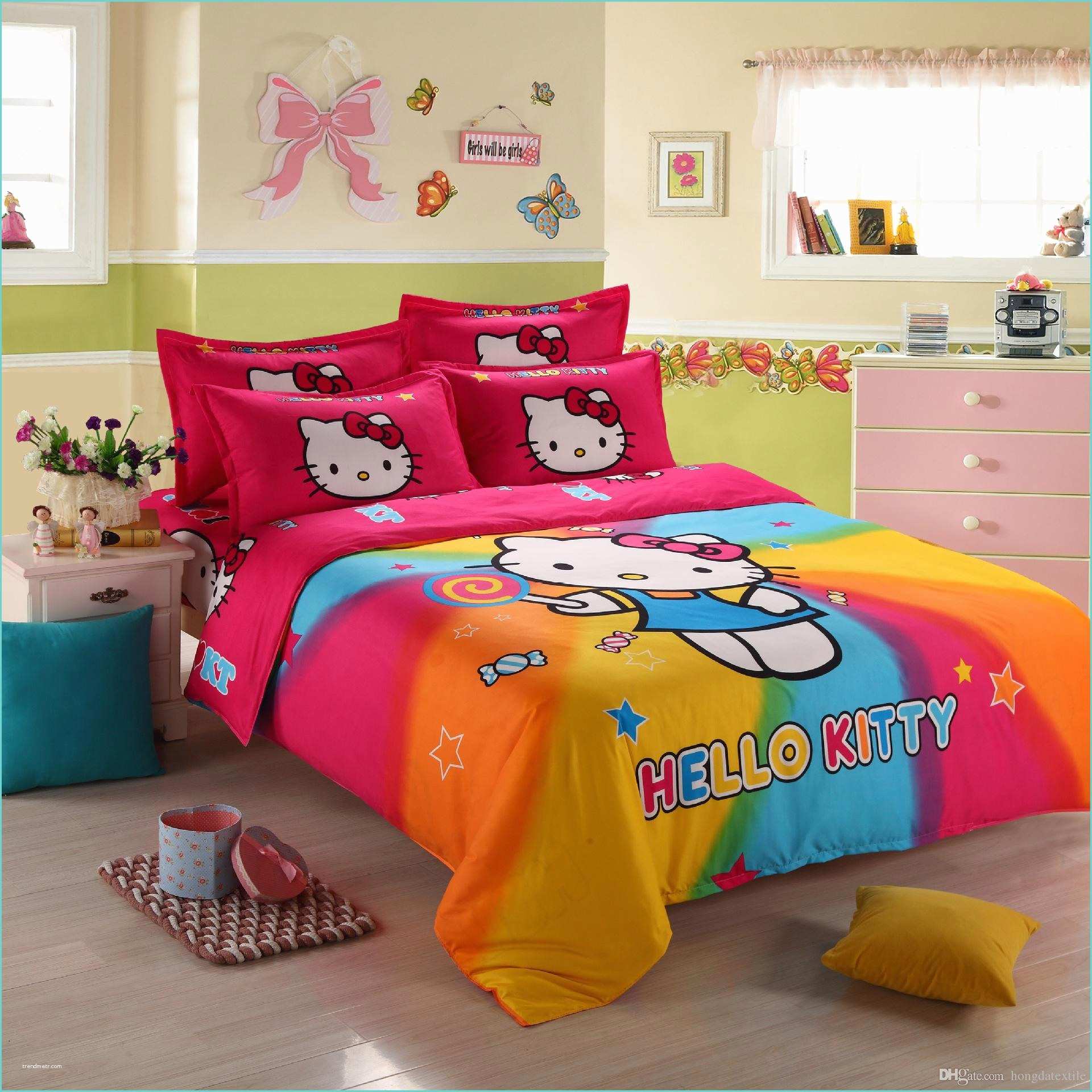 Hello Kitty Bedroom Set 3d Hello Kitty Bedding Set Children Bed Linen Cartoon