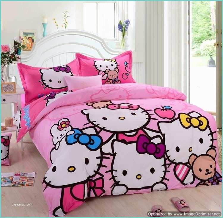 Hello Kitty Bedroom Set Hello Kitty Adorable Pink White 5pc Queen Bedding Sets