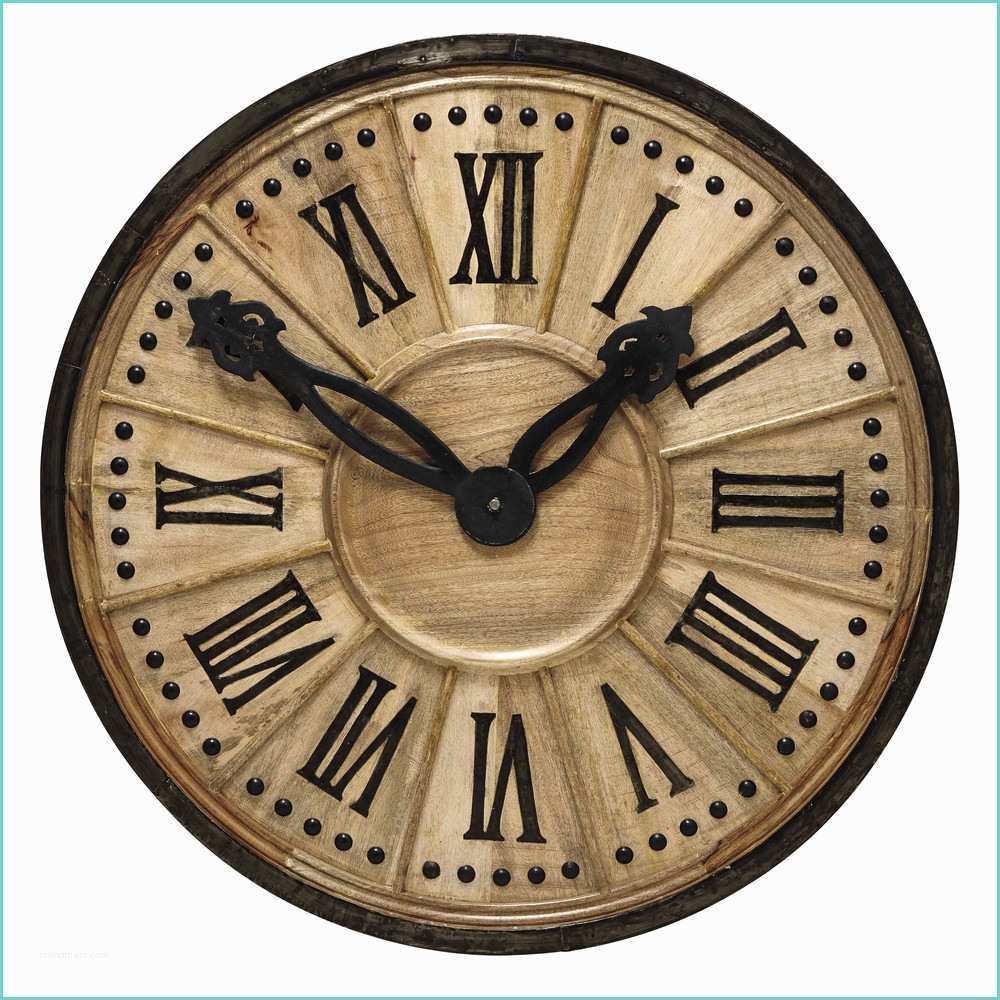 Horloge Geante Industrielle Horloge Décorative En Bois D 120 Cm Langlois
