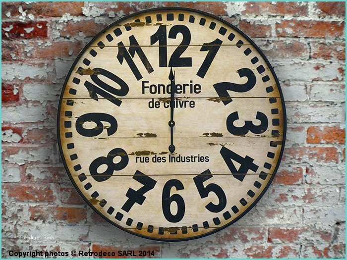 Horloge Geante Industrielle Horloge Fonderie De Cuivre Déco Industrielle Antic Line